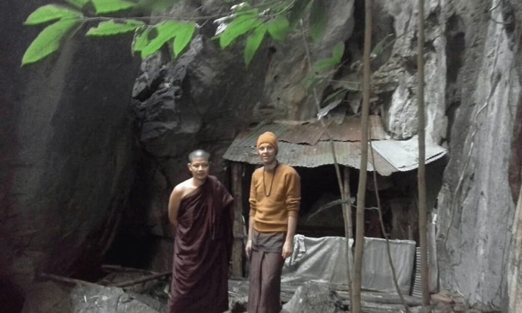 Meditation in the Forest in Thailand: The Life of a Buddhist Monk Meditation in the Forest in Thailand. Meditation in caves.