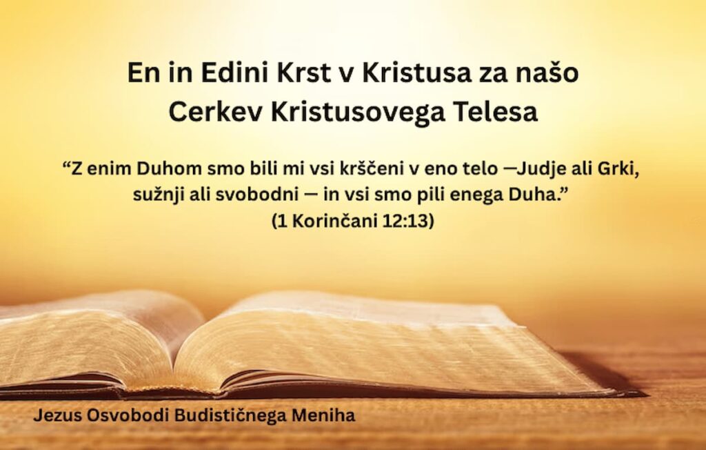 En Krst v Kristusa – Kaj Pomeni in Zakaj je Danes Pomemben En krst v Kristusa, ki ga opravi Bog, ko nas krsti z enim Duhom v eno telo.